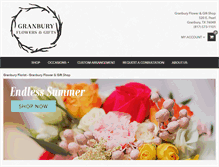 Tablet Screenshot of granburyflowershop.com